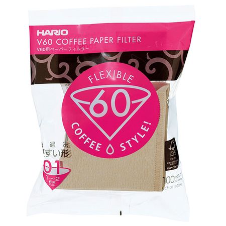 Filtry papierowe Hario Misarashi brązowe - V60-01 - 100 Sztuk